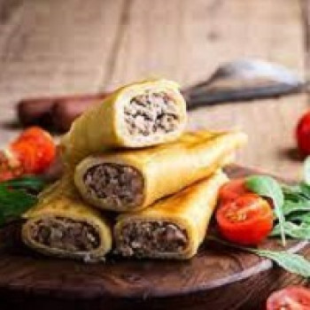 Млинці з м'ясом курки