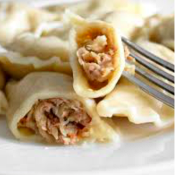 Вареники з м'ясом курча