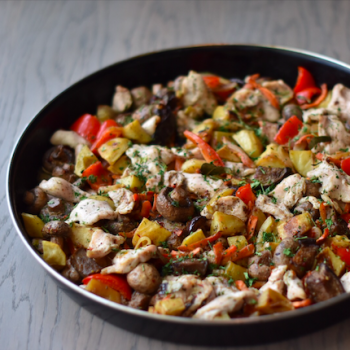 Запечене куряче філе з овочами